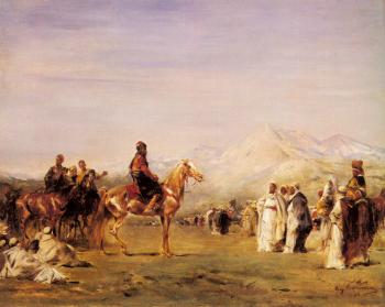 尤金 弗羅芒坦 Arab Encampment In The Atlas Mountains